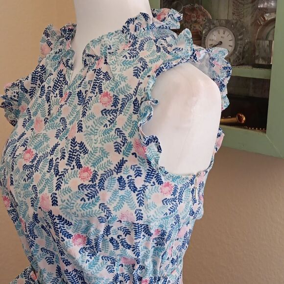 Talbots Tiered Cotton Dress - Picture 6 of 15